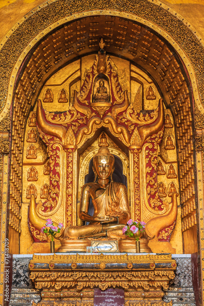 Golden buddha at Inle lake in Shan state of Myanmar