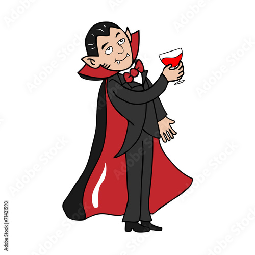 Vampire drinks blood