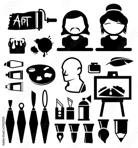 Artist vector icons
