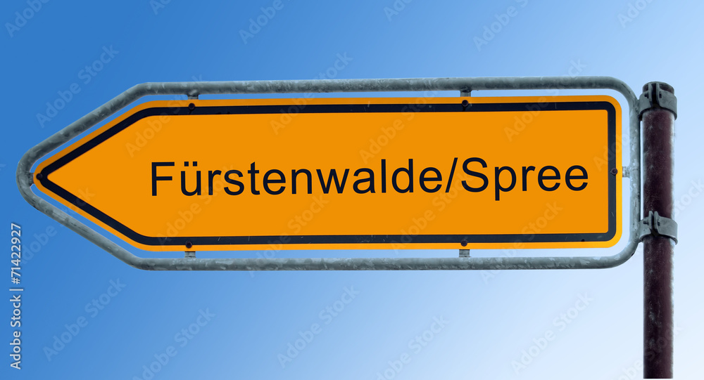 Strassenschild 7 - Fürstenwalde / Spree