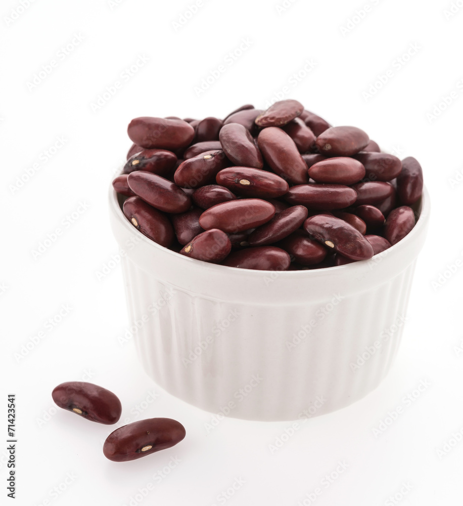 Red beans kidney isolated on white background Red beans kidney isolated on white background