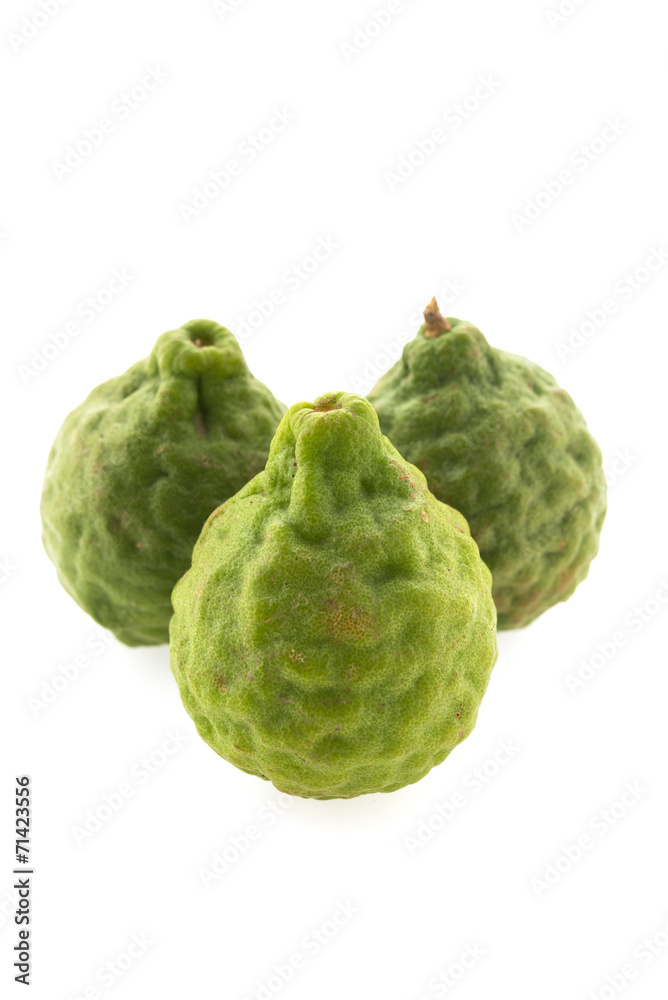 kaffir lime isolated on white background kaffir lime isolated on white background