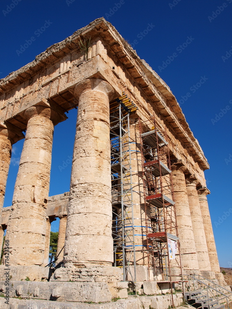 Elymian temple in Doric style, Segesta, Sicily, Italy