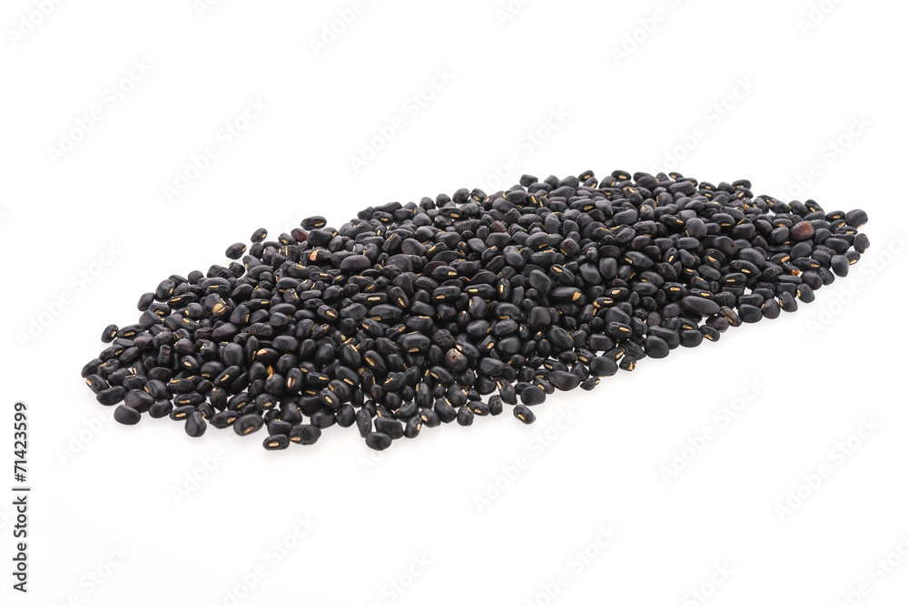 Black beans isolated on white background Black beans isolated on white background