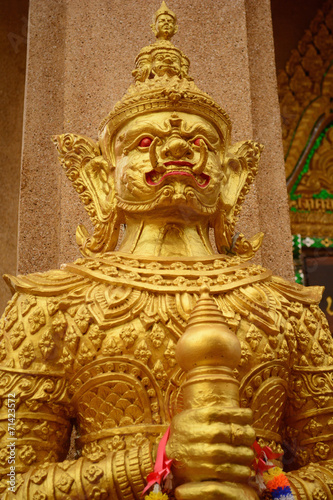 Golden giant statue