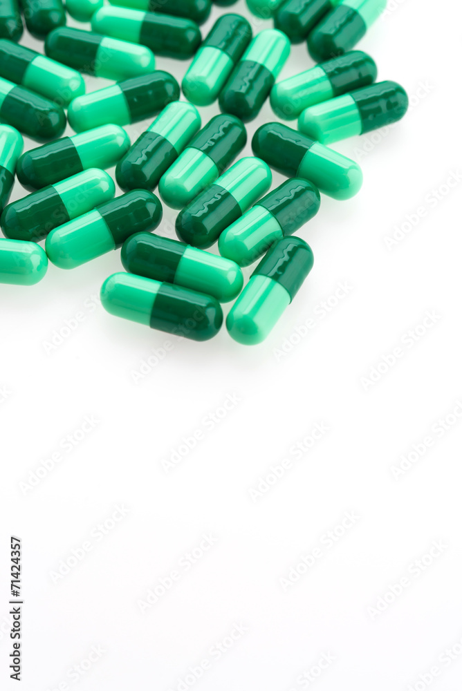 Pills tables isolated on white background Pills tables isolated on white background