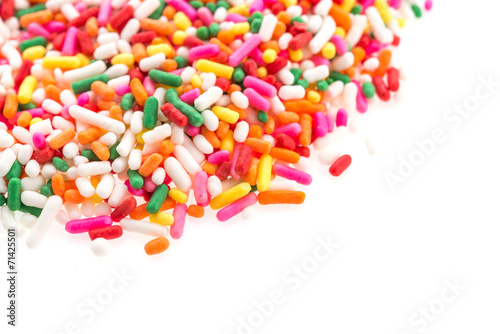 Sprinkles isolated on white background