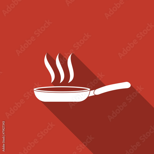 pan icon with long shadow