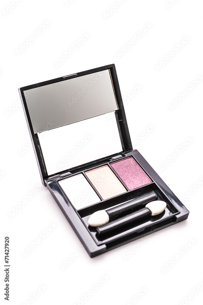 Eye shadow cosmetic isolated on white background