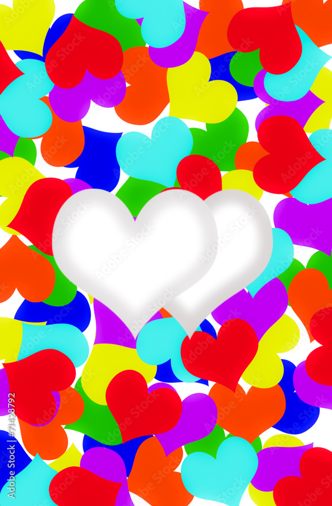Colorful heart sign