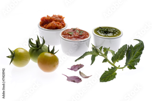 Tomaten-Paprika-Dip, Tomaten-Knoblauchdip, Kräuterdip