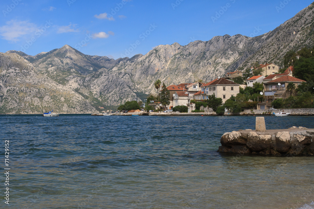 Coast of the Bay of Kotor, Montenegro