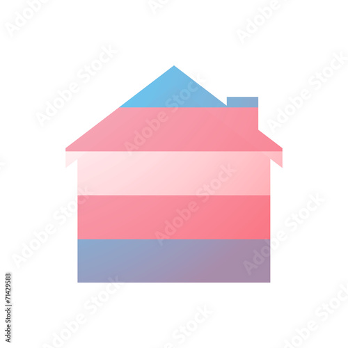 house with a transgender pride flag