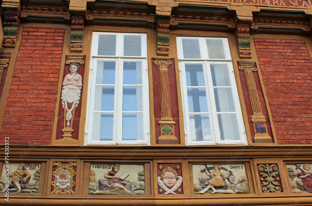 Alte Lateinschule in Alfeld/Leine: Ausschnitt Fassade