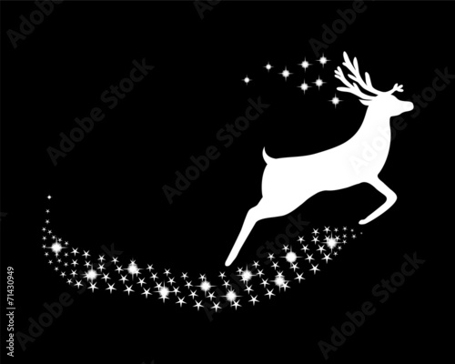 Reindeer with stars and glitter