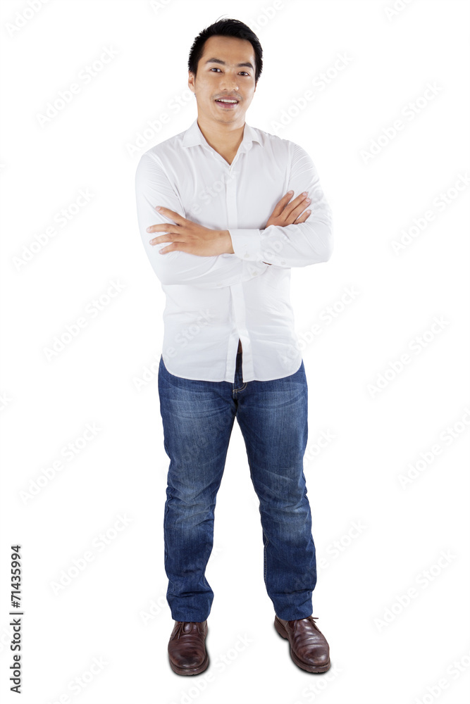 Handsome man folded his arms Handsome man folded his arms