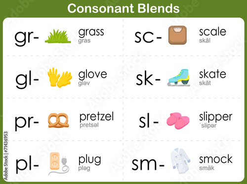 Consonant Blends Worksheet for kids