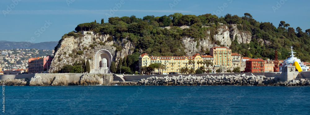 City of Nice - Architecture along Promenade des Anglais from Med