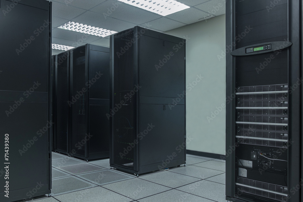 Server farm in data center Server farm in data center