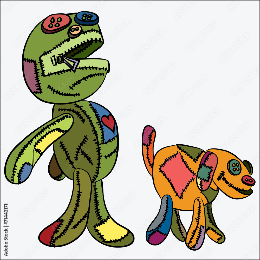 Obraz premium Rag doll patched.