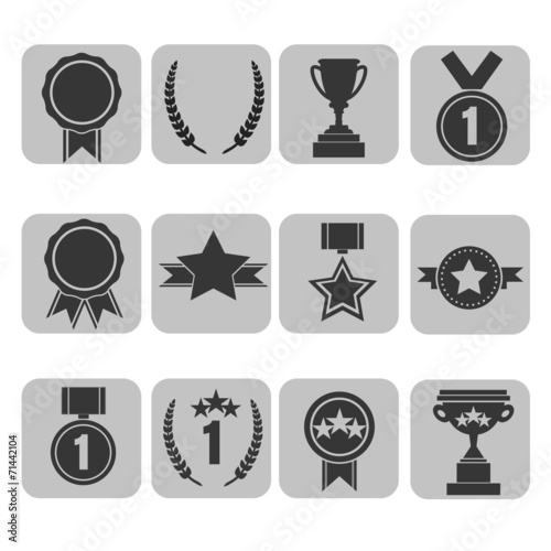 Set of flat vector award photo