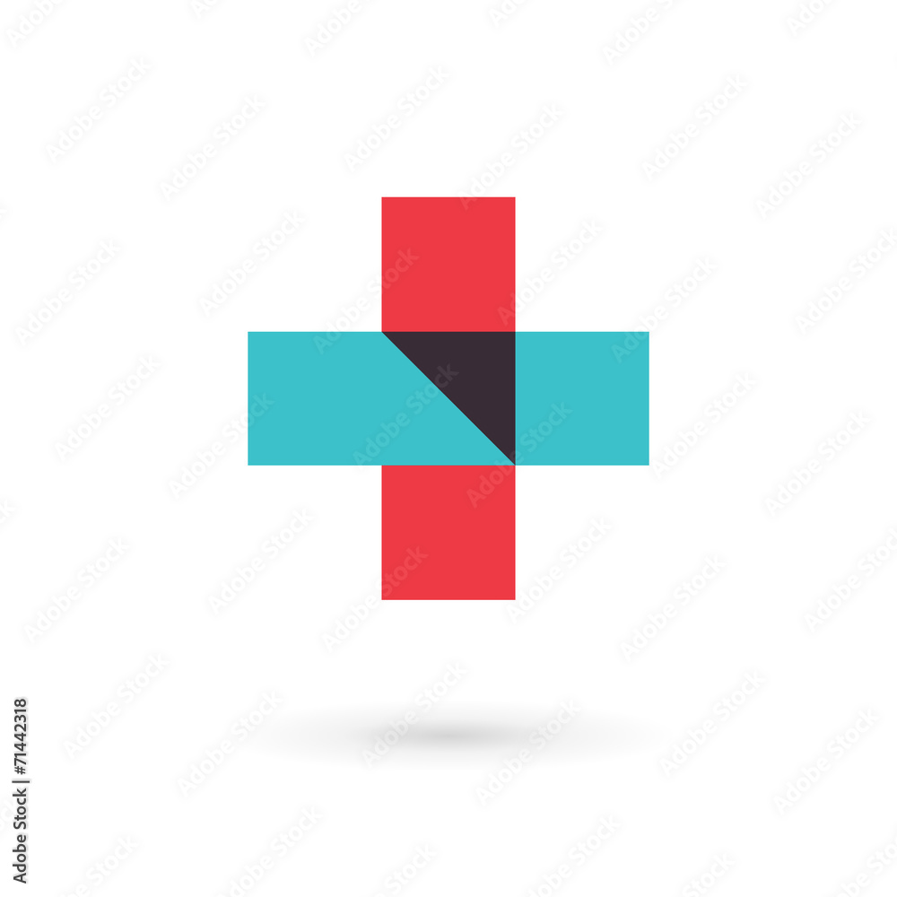 Medical logo icon design template with cross and plus Medical logo icon design template with cross and plus