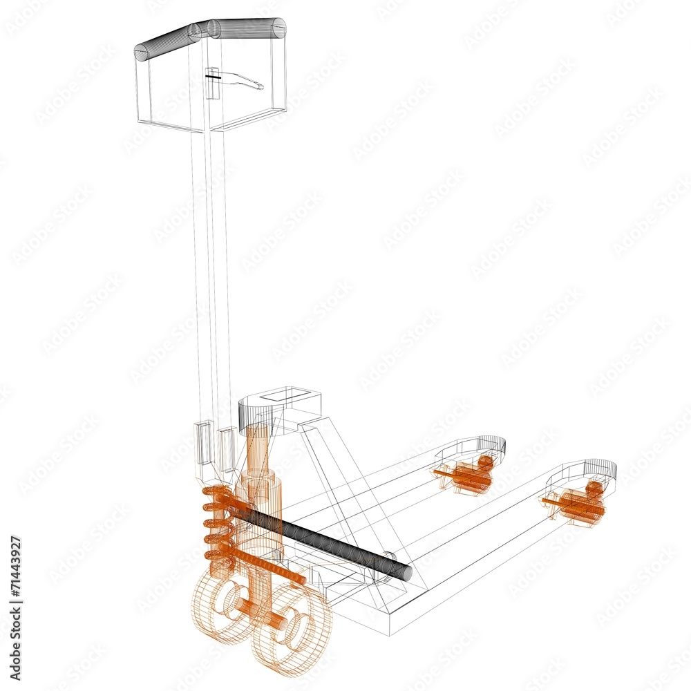 3d model pallet jack 3d model pallet jack