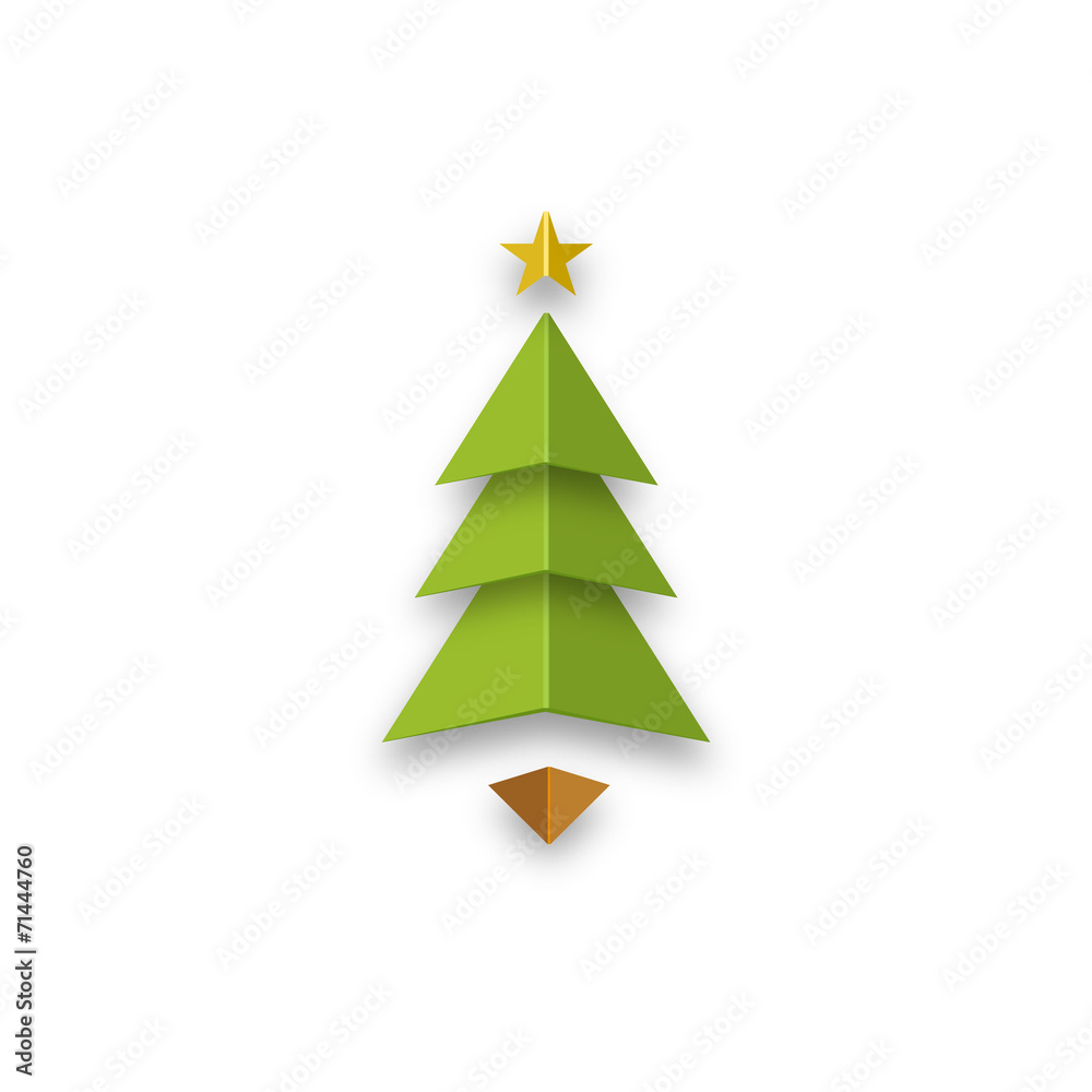 Christmas tree star abstract design