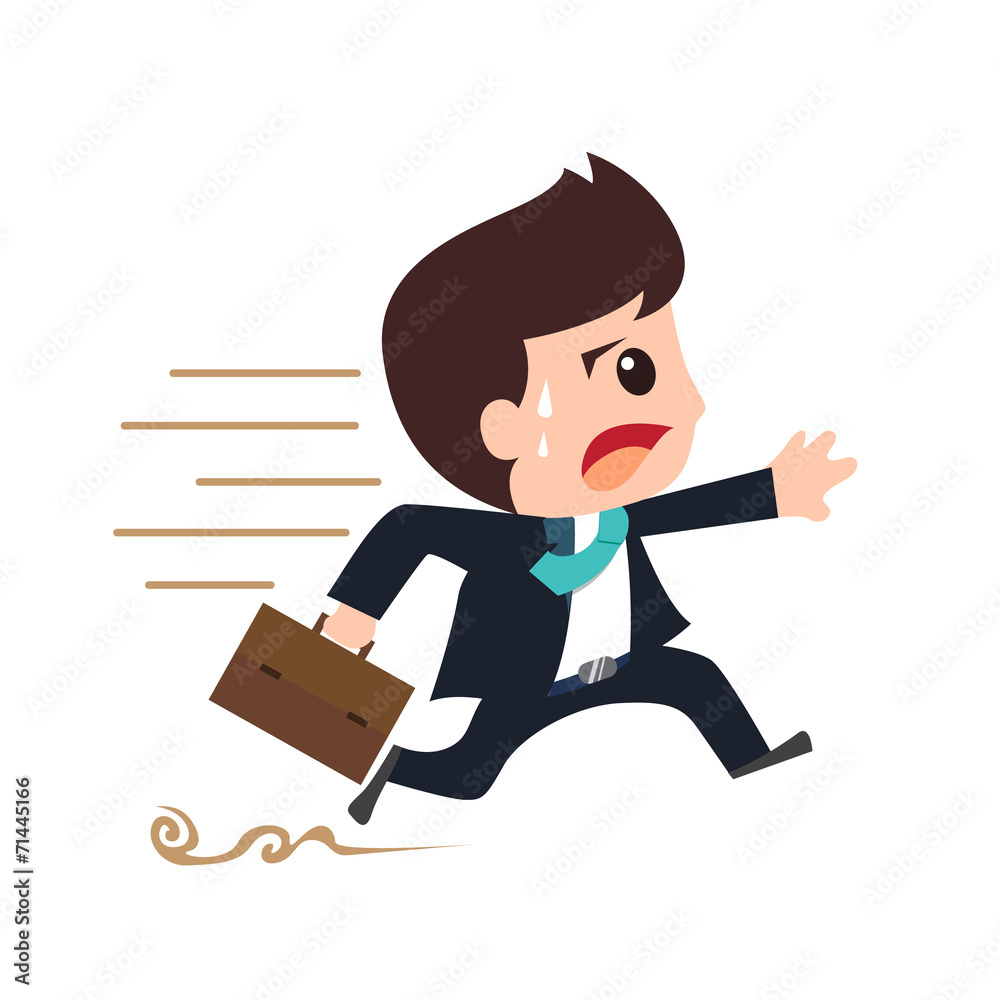 businessman hustle running cartoon eps 10 vector businessman hustle running cartoon eps 10 vector