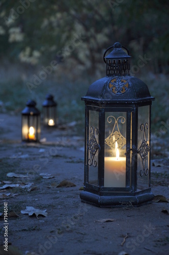 Lantern in darkness