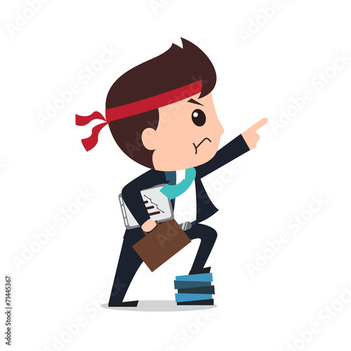 businessman commitment cartoon eps 10 vector