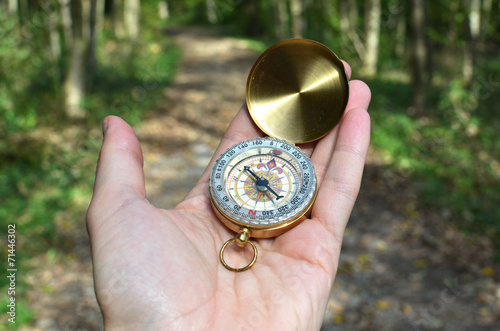 Fotografie Compass in the hand