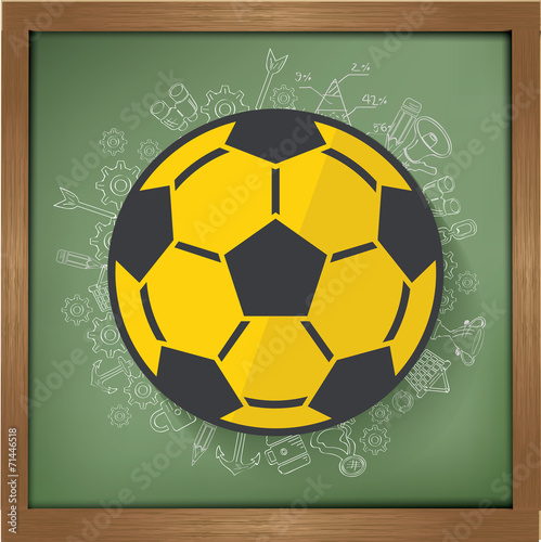 Football design on blackboard background,clean vector