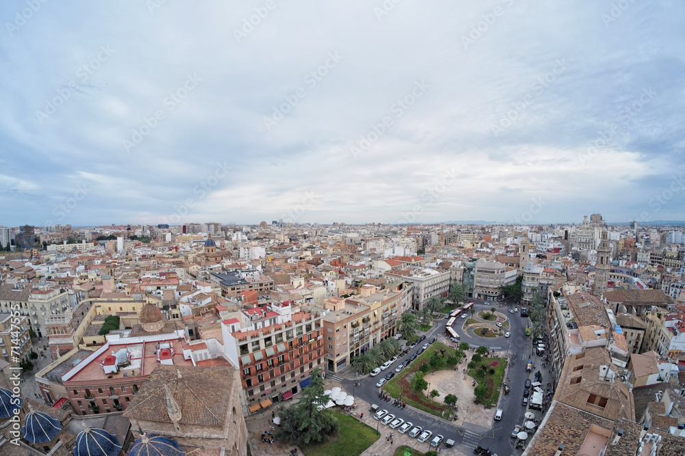 View of the roofs of Valencia, Spain