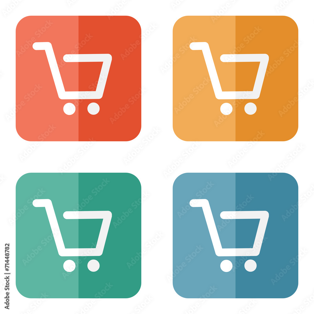 Vector shopping cart icon Vector shopping cart icon