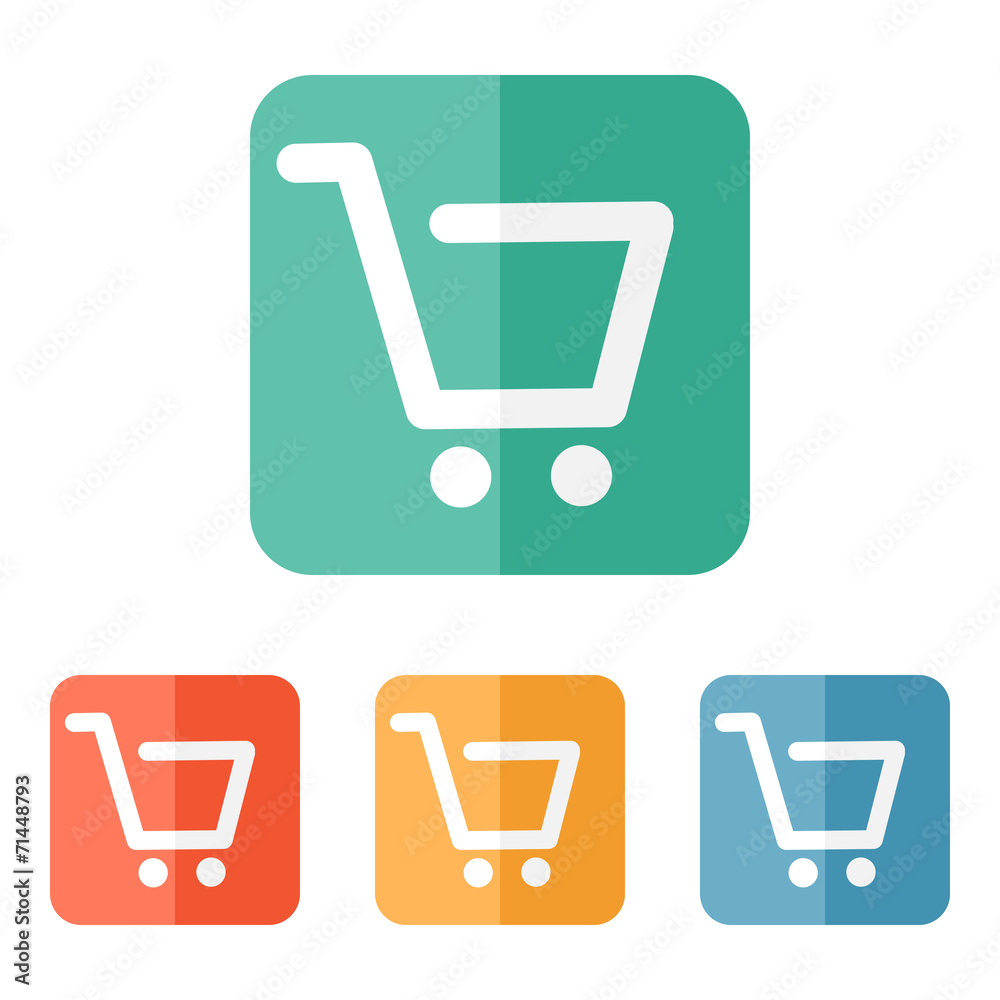Vector shopping cart icon Vector shopping cart icon