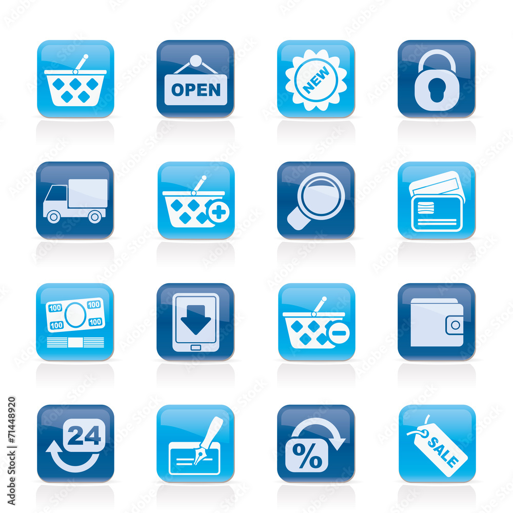 shopping and retail icons