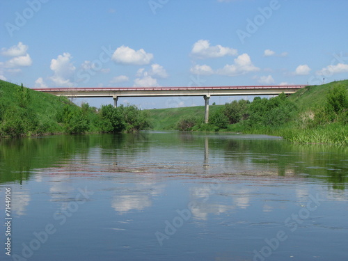 The bridge across the Osetr river photo