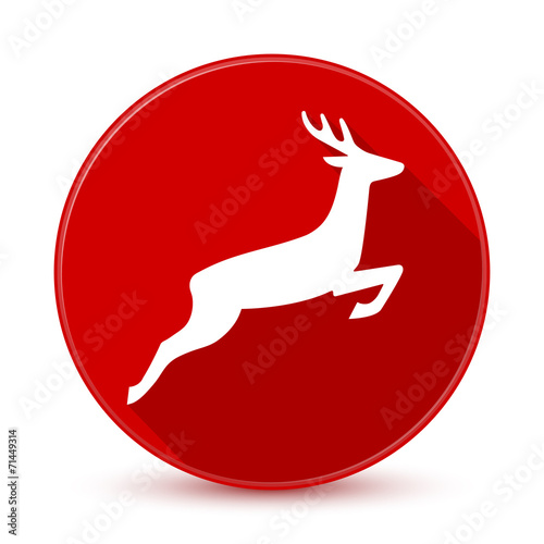 Red deer icon with long shadow