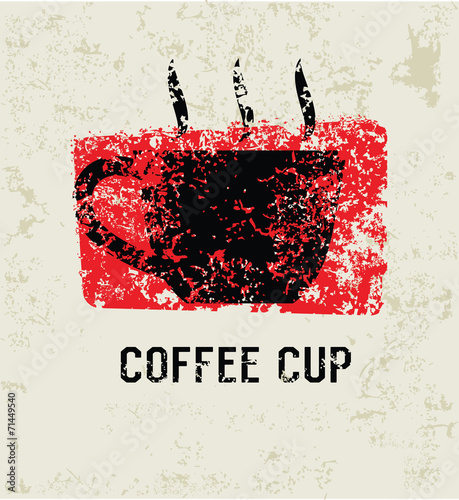 Coffee grunge symbol,clean vector