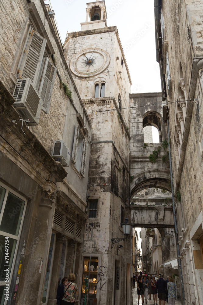Tour de l'horloge et rue - Vieille ville de Split