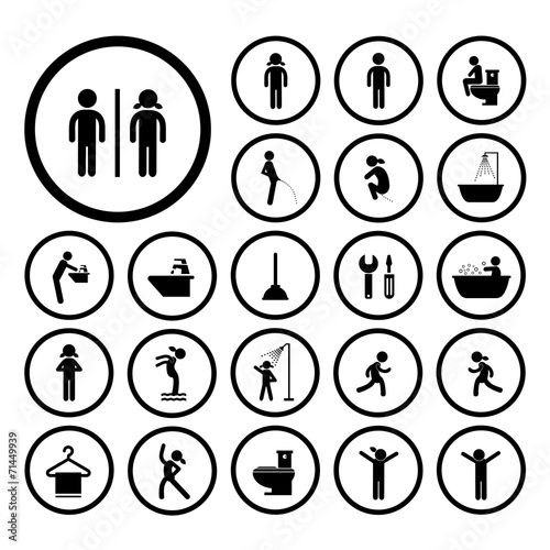 toilet and hygiene icons