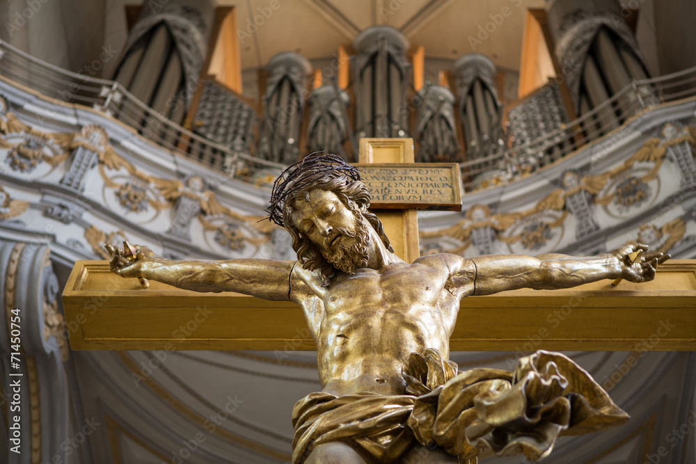 The Christ on cross - obrazy, fototapety, plakaty 