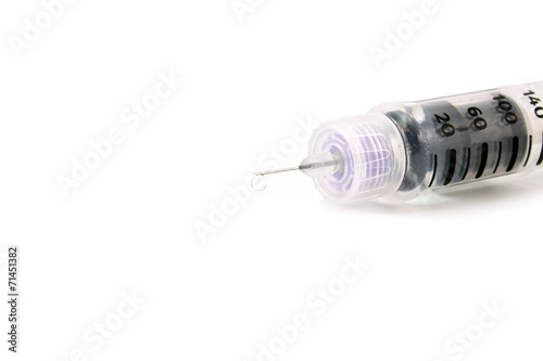 A drop of insulin injection pen