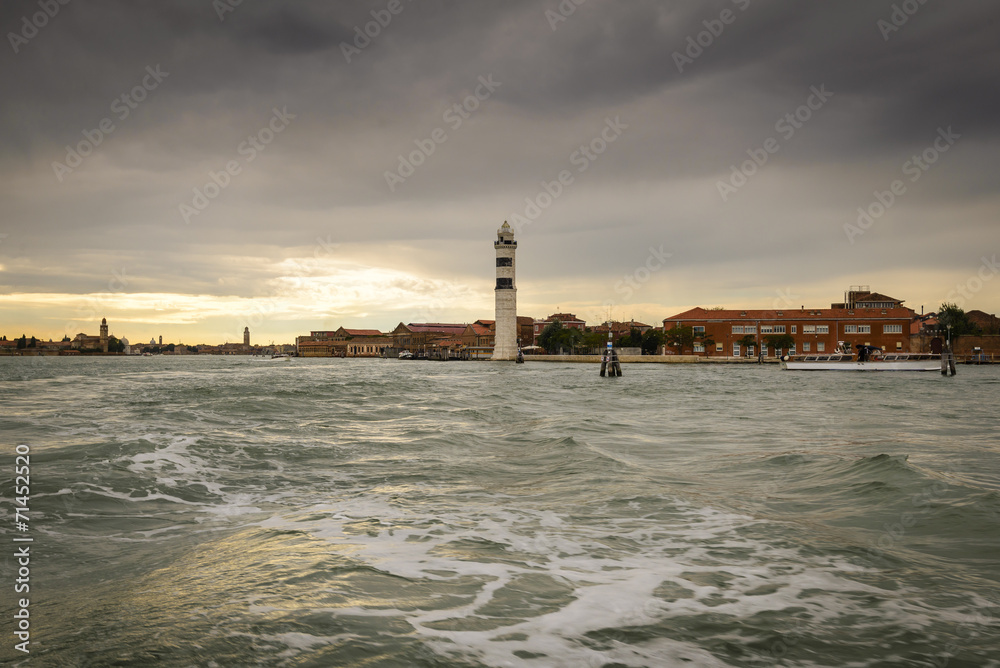 The tower of the lighthouse on Murano,Italy.