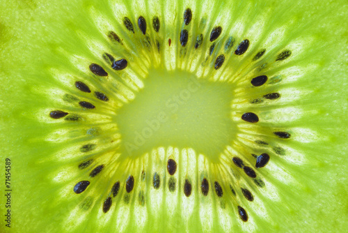 Macro of fresh kiwi slice background