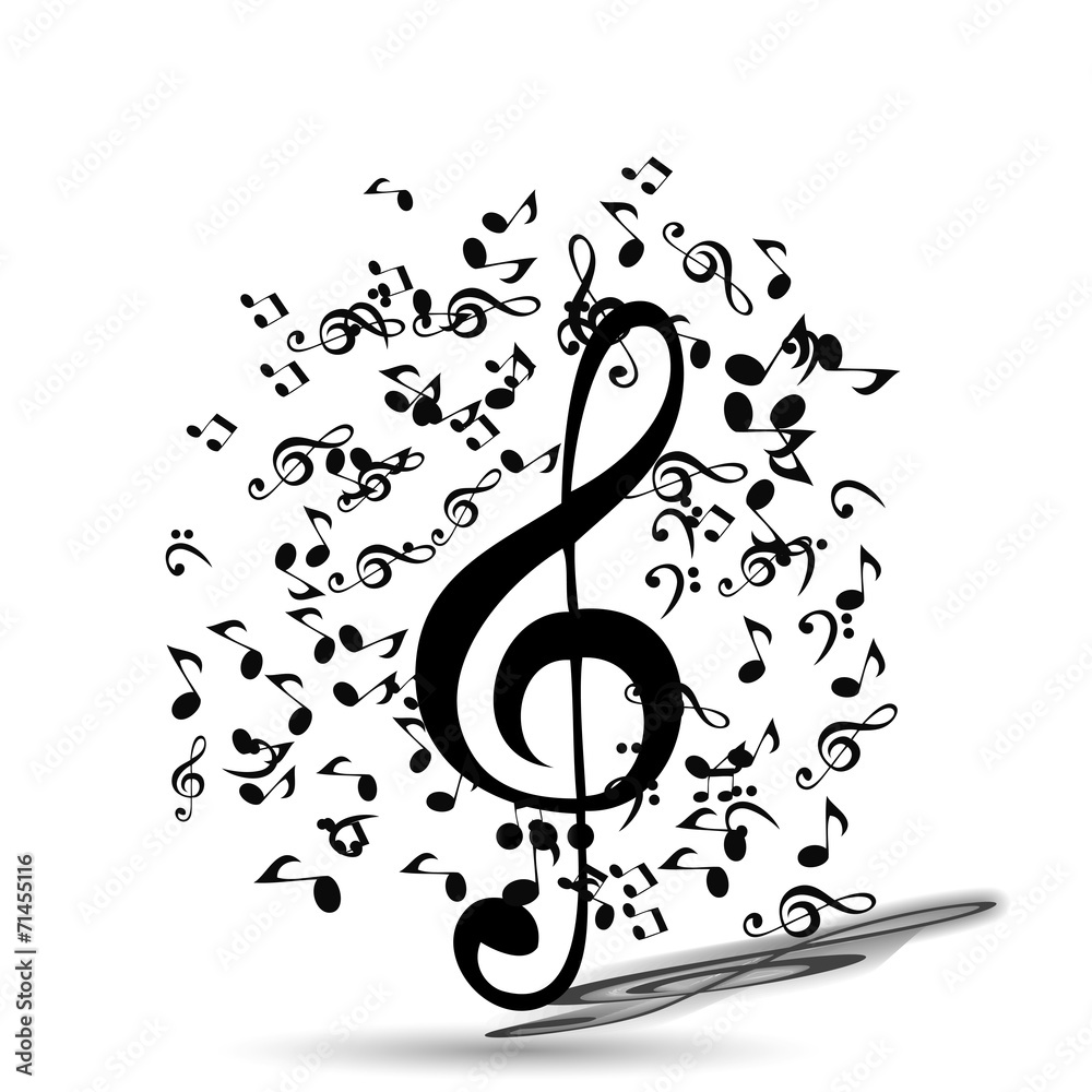 Fototapeta premium Abstract Music Background. Vector Illustration for your Design.
