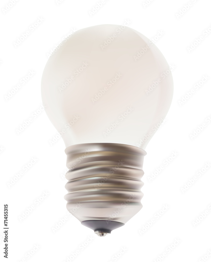 White Lamp. Vector Isolated on the Background. White Lamp. Vector Isolated on the Background.