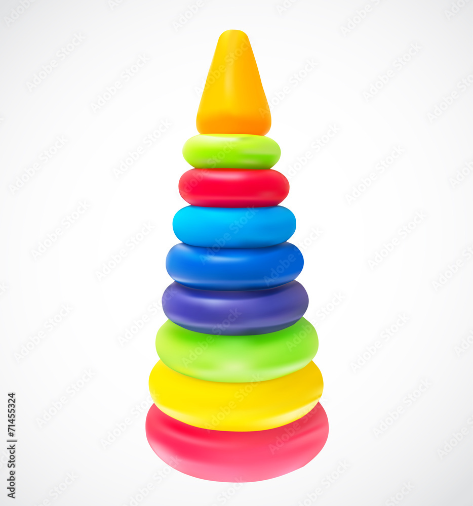 Children Pyramid Isolated. Vector Illustration. Children Pyramid Isolated. Vector Illustration.