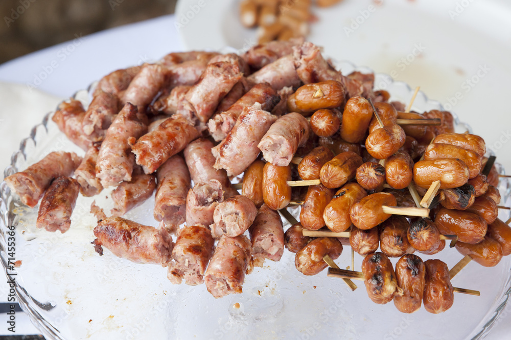 skewers of grilled meat skewers of grilled meat